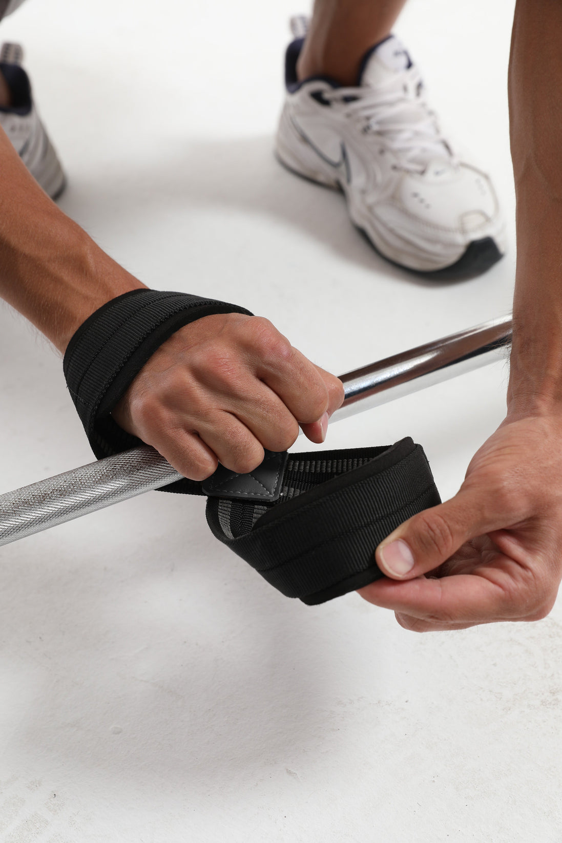 Leather pad Figure 8 Powerlifting straps - Kerne