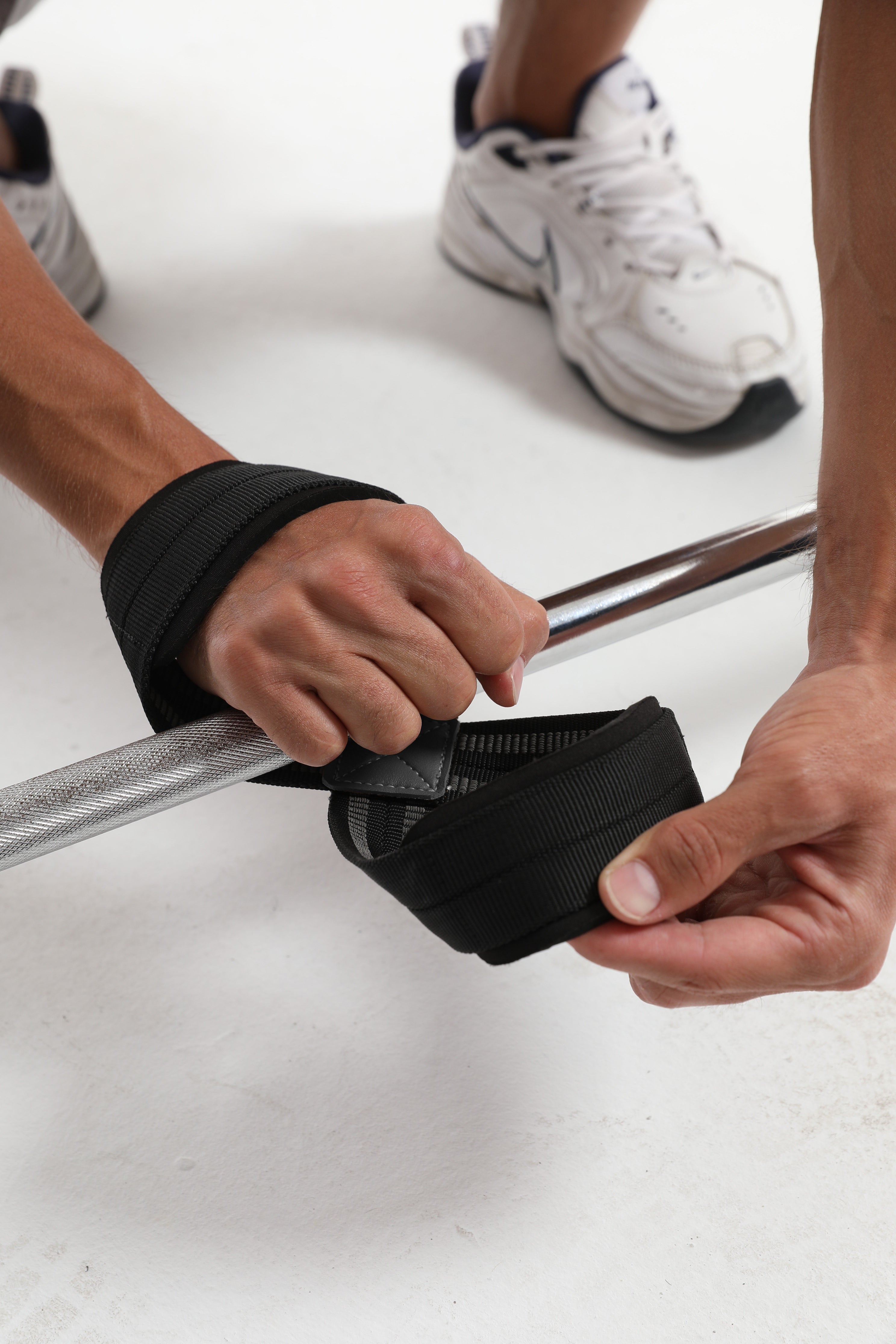 Leather pad Figure 8 Powerlifting straps - Optivita