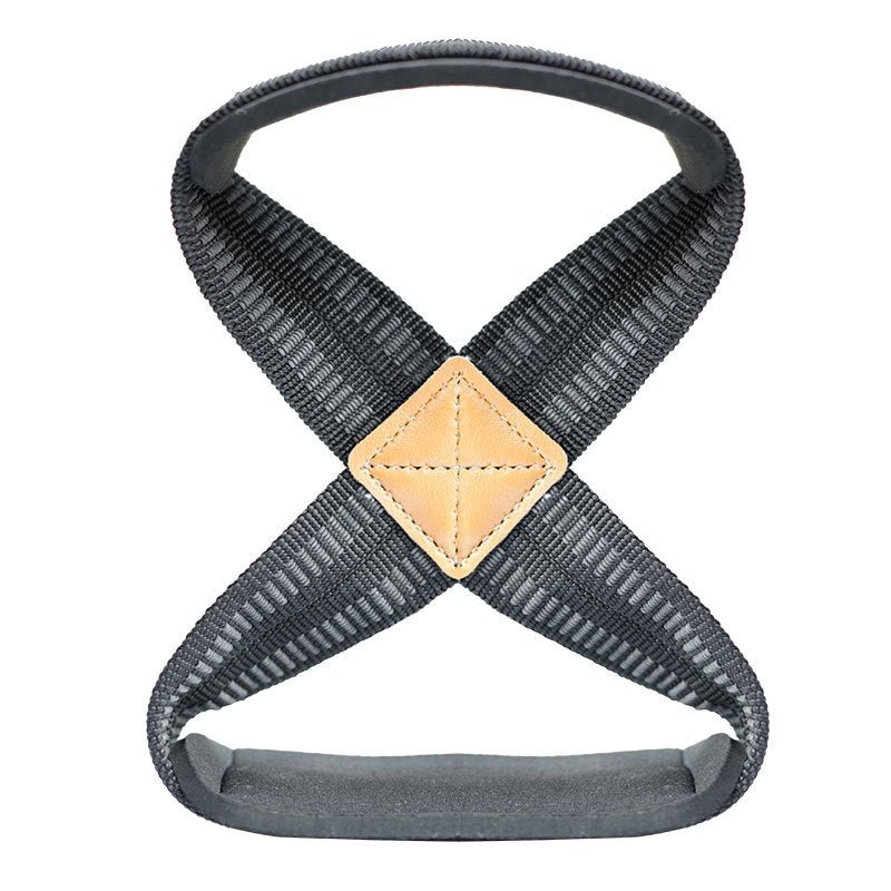 Leather pad Figure 8 Powerlifting straps - Kerne