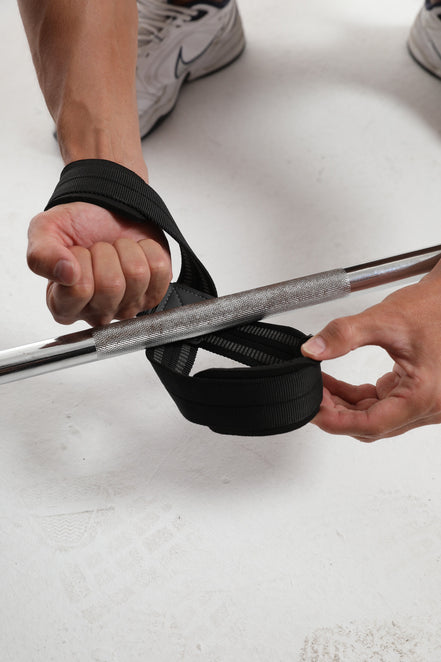 Leather pad Figure 8 Powerlifting straps - Optivita