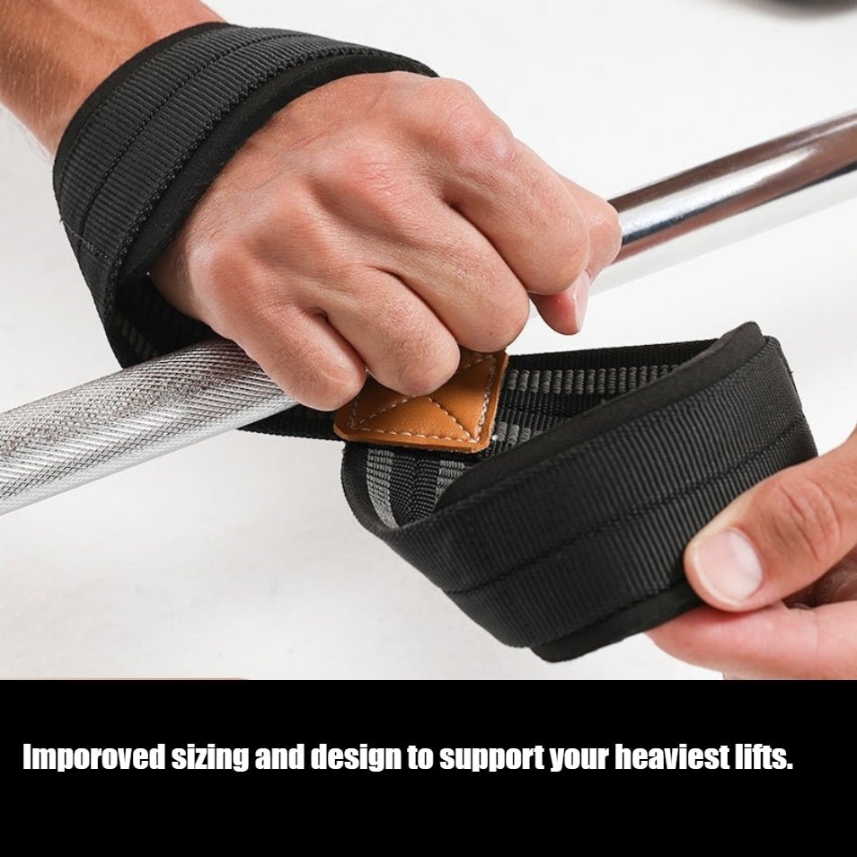 Leather pad Figure 8 Powerlifting straps - Kerne