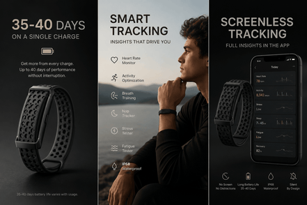 Smart Bracelet For Minimalist Tracking - Optivita