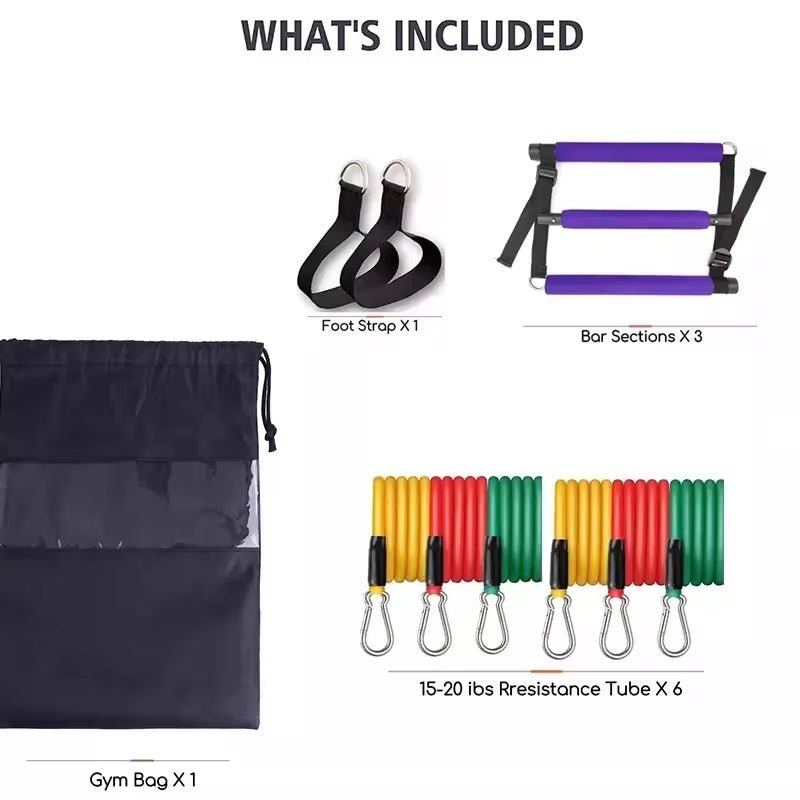 Squat Resistance Bands with Bar - Kerne