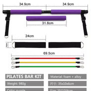 Squat Resistance Bands with Bar - Optivita
