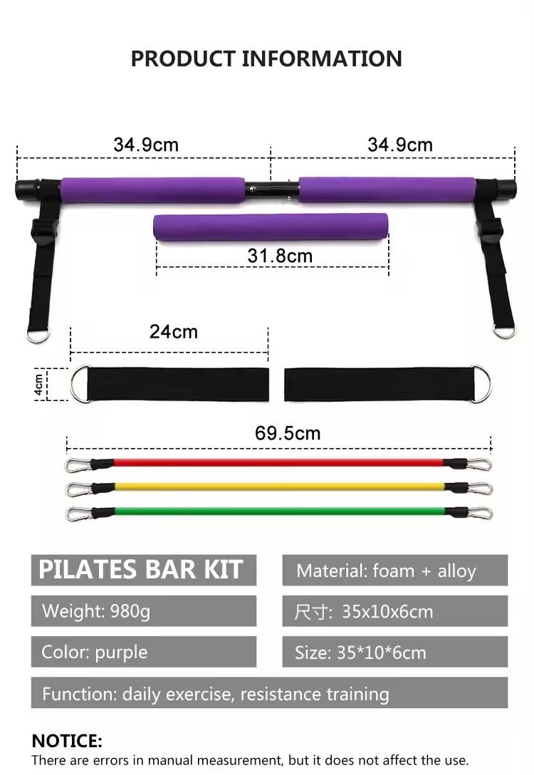 Squat Resistance Bands with Bar - Kerne