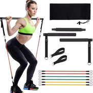 Squat Resistance Bands with Bar - Optivita