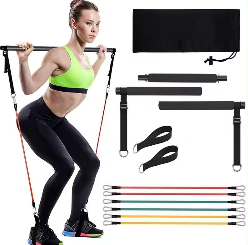 Squat Resistance Bands with Bar - Kerne